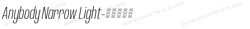 Anybody Narrow Light字体转换